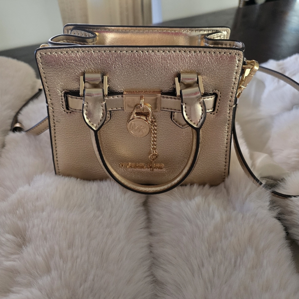 Michael Kors Metallic Gold XS Bag